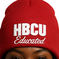 Topi Beanie Musim Dingin DST Merah untuk Mahasiswa HBCU, Topi Akrilik Delta Bordir Chenille, Sororitas Yunani Divine Nine, Fashion Unisex