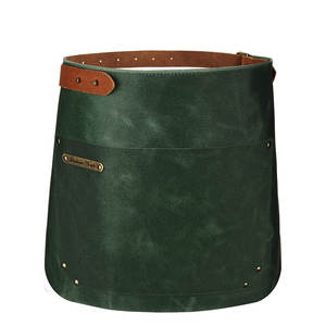 Classic Short <b>Waist</b> Leather <b>Apron</b>, Customized Cowhide Short Leather <b>Apron</b>, Waterproof Leather <b>Apron</b> - Product Image 1