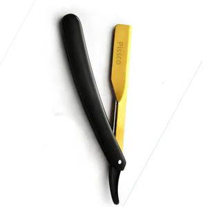 Navaja de Afeitar Recta de Metal Negro para Barbería, Afeitadora Manual de Doble Filo con Llavero, Kit de Afeitado para Hombres - Product Image 4