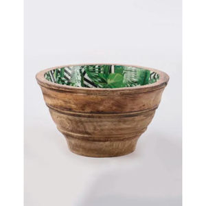 Kitchenware Natural Wooden <b>Serving</b> <b>Bowl</b> Hot Selling Round Shape Tabletop Dinnerware Food and Salad <b>Serving</b> <b>Bowl</b> Dinnerware - Product Image 4