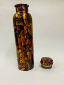 Bouteille d'eau en cuivre pur pour un usage quotidien Yoga Gym Office Avantages pour la santé ayurvédique Bouteille cadeau de verres en cuivre écologique - Product Image 2