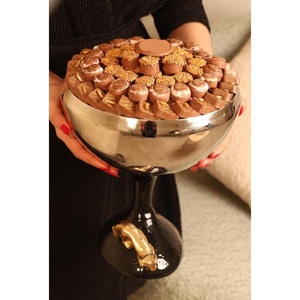 Unique Design Black Plated Metal Serving Bowl Sweets Desserts Serving Bowls <b>Chocolate</b> Display Bowl For <b>Wedding</b> Celebrations - Product Image 5