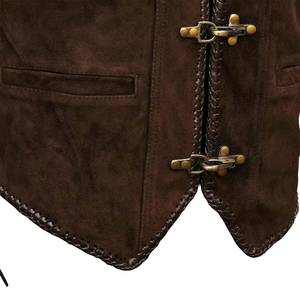 Nouveau design élégant Gilet de motard en cuir Veste de moto Vente chaude Bonne qualité Gilet en cuir à boutons - Product Image 6