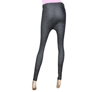 Women's Side Lace Denim Tight- Black - Product Image 4