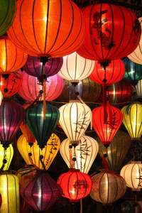 Linternas de seda vietnamitas tradicionales, farol personalizado popular, faroles de seda coloridos para festivales personalizados y decoración navideña - Product Image 2