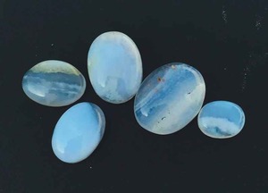 Piedra suelta de ágata de encaje azul Natural de alta demanda para hacer joyas, cabujón de forma ovalada de proveedor indio - Product Image 4