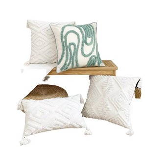 Custom Luxury Hand Tufted Polyester Pillows Premium <b>Washable</b> Cushion <b>Cover</b> and Throw Stain Resistant Home Decorative Items - Product Image 1