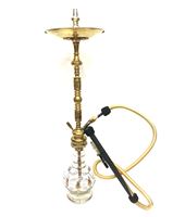 Chichas en laiton massif de luxe sur mesure, traditionnelles égyptiennes à trois niveaux, gravées, laquées et émaillées noires, pour la vente en gros