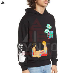 เสื้อฮู้ดดี้ปักลายขนาดใหญ่สำหรับผู้ชาย เสื้อฮู้ดดี้ปักลายผ้าฝ้ายระบายอากาศได้ดีสำหรับผู้ชาย เสื้อฮู้ดดี้ผ้าฝ้ายผสมคุณภาพดีราคาประหยัด - Product Image 5