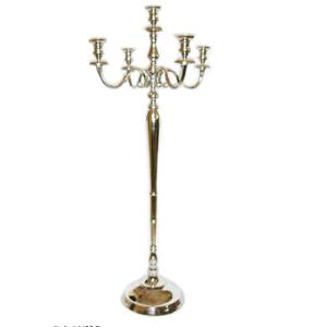 Support de bougie de style américain en direct d'usine pour centre de table de mariage, plaqué or, décoratif, en métal, à bas prix - Product Image 2