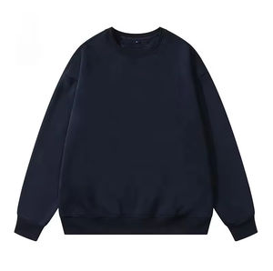 Venta al por mayor de diseño personalizado de manga larga sudadera de los hombres cuello redondo patrón sólido ropa de calle para el invierno fabricado al aire libre - Product Image 3