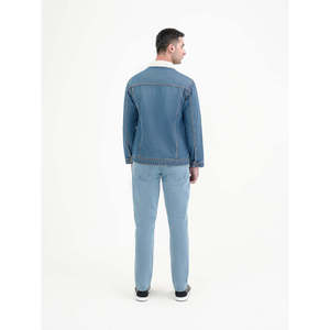 Veste en jean décontractée à coupe classique avec doublure en sherpa, décoration boutonnée, 100 % coton, lavable, faible MOQ - Product Image 5