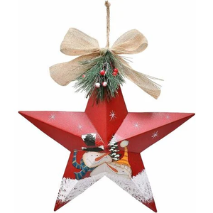 Décorations suspendues d'étoiles multipoints de design industriel personnalisées pour la fête à la maison X Mas - Product Image 4