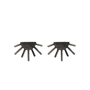 Spike Design martelé oxydé boucle d'oreille en gros élégant fait à la main turc 925 bijoux en argent Sterling - Product Image 1