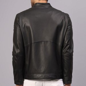 Cómoda chaqueta de cuero suave de calle alta de entrega rápida para hombre, chaqueta de cuero de motorista para hombre de temporada de invierno de tamaño regular - Product Image 2