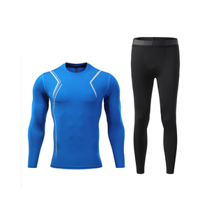 Ensemble de Compression en Spandex pour hommes, combinaisons de Compression longues de Sport, ensembles de Compression athlétique à manches longues, offre spéciale - Product Image 1