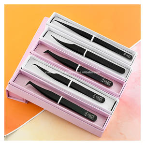 Ergonomic Fiber Tip Eyelash Extension Tweezer Volume Lash <b>Tool</b> Strong Non Slip Handle Precision <b>Tool</b> - Product Image 1