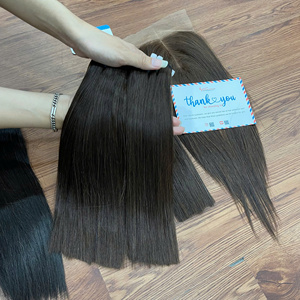 ผม100% จากผมมนุษย์ดิบจากเวียดนามผมตรงกระดูกแท้สีน้ำตาลธรรมชาติ - Product Image 1