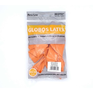 Palloncini in Lattice Decotex 45Cm Arancioni R18 per Decorazioni Festa - Product Image 1