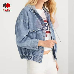 ผู้ผลิตเสื้อแจ็คเก็ตยีนส์ผู้หญิง รับผลิตแบบ OEM ODM เสื้อแจ็คเก็ตยีนส์แฟชั่นลำลองสำหรับผู้หญิง ขายส่ง - Product Image 2