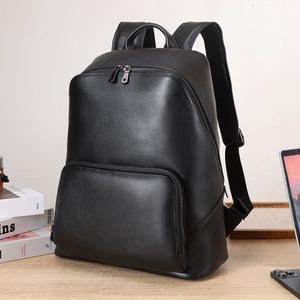 Premium Genuine <b>Leather</b> Fashion Backpack with USB Port Lightweight & Air <b>Cushion</b> Belt for Unisex Travel School & Office Use - Product Image 3