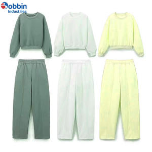 Sudadera y Pantalones de Cuello Redondo Reversibles Ecológicos de Algodón 100% de Corte Regular para Mujer, Talla Grande, 480 g/m², con Capucha para Invierno - Product Image 6