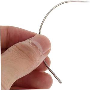 Ensemble d'aiguilles incurvées 100 pièces aiguilles à coudre à grands yeux pour rembourrage en cuir projets de bricolage outils d'extension de cheveux - Product Image 2