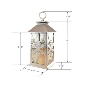 Linterna de aluminio para tumbas con motivo de hojas, colores personalizados, decoración interior y exterior para el hogar y el jardín, diseño clásico relámpago - Product Image 4