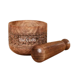 Modern Design Wooden Imam Dasta For Home And Restaurant Usage Deluxe Quality <b>Kitchenware</b> Mortar And Pestle Set - Product Image 1