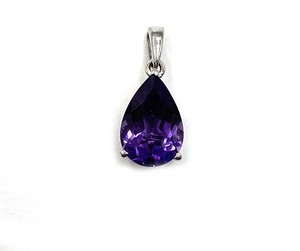 925 Sterling <b>Silver</b> Amethyst Gemstone Pendant Minimalist Necklace Gift Amethyst Pendant Healing Jewelry - Product Image 2