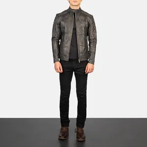 Chaqueta de cuero de piel de oveja de nuevo diseño para hombre profesional, ropa de calle de manga larga, gran oferta - Product Image 2