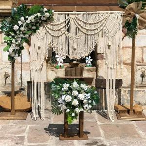 Cortina Bohemia Grande Hecha a Mano, Elegante Decoración para Bodas, Tapiz de Pared y Separador de Ambientes - Product Image 1