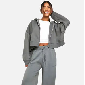 Sudadera con Capucha Premium Estampada para Mujer 2025, Algodón Grueso, Logotipo Personalizado, Ropa Urbana, Bordado Frontal, Resistente al Viento y Transpirable - Product Image 1