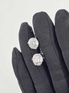 Round Brilliant Lab Grown Diamond Stud <b>Earrings</b> 14k 18k Solid <b>Gold</b> 4 Prong Solitaire Push <b>Backs</b> Cvd Igi Certified - Product Image 3