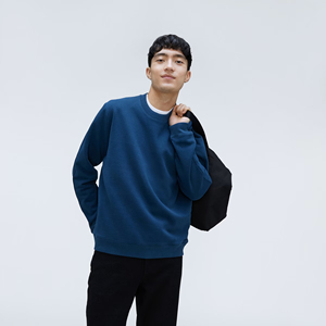 Sudadera de Felpa de Algodón para Hombre de Alta Calidad con Logotipo Personalizado, Color Azul Sólido para Invierno - Precios Competitivos - Product Image 5