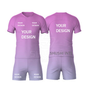 Ensemble de Tenues de Football Personnalisées, Uniformes d'Équipe de Football, Maillots et Shorts Personnalisés, Tailles Adultes, Haute Qualité, Respirant, 100% Polyester - Product Image 2