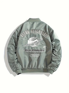 Chaqueta Bomber de invierno para hombre hecha a medida de alta calidad nueva llegada chaqueta de tela de lona - Product Image 4