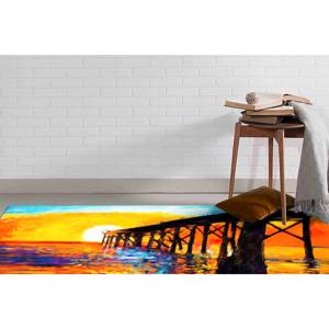 Alfombra Dock Sunset Landscape: Alfombra Decorativa Antideslizante de Estilo Costero, Alfombra de Chenilla - Product Image 5