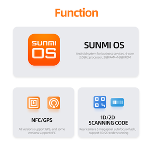 Terminale POS Sunmi V2S, Sistema POS con Lettore NFC Intelligente, Schermo Touch Portatile e Stampante per Ricevute - Product Image 5