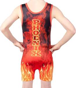 Singlet de Lucha Atlética Personalizado de Alta Calidad, Tela de Spandex/Poliéster, Transpirable, Cómodo, Altamente Elástico, Personalizable - Product Image 4