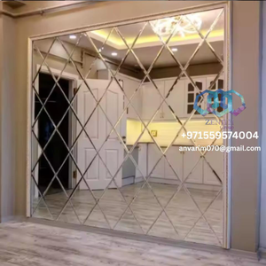 Miroir mural décoratif de luxe à facettes diamantées - Product Image 1