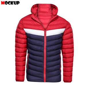 La mejor chaqueta acolchada de invierno acolchada para hombre, con capucha sólida y cuello levantado, diseño de cremallera, estilo callejero - Product Image 2
