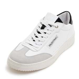 Zapatillas Saturno de Lona Modernas Blancas/Negras Unisex Hechas en Italia con Pelle E Camoscio, Suela Lineal Baja y Detalles de Color Desprendidos - Product Image 3