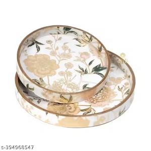 Plateau de service multifonctionnel ovale en bois laqué pour desserts et fromages avec rangement pour bijoux, design moderne, FABRIQUÉ EN INDE PAR SHAAD - Product Image 6