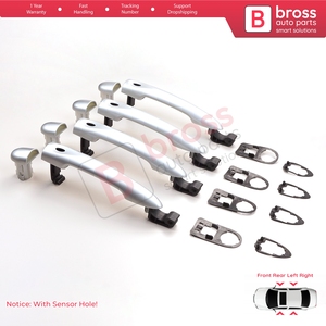 BDP1168-1 Juego de 4 Manijas Exteriores para Puerta con Orificio para Sensor, Color Cromo 806B08422R para Fluence, Megane 3, Clio 4, Scenic 3, Captur 1 - Product Image 2