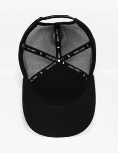 Sombreros de Marco en A con bordado 3D de alta calidad, sombrero de camionero de tela de malla y algodón de perfil medio de Color negro/blanco - Product Image 6