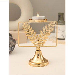 Metal Candle <b>Holder</b> Candle <b>Stand</b> for Lighting and Home Decoration Set Stylish Antique Finish Decorative Candle Jar <b>Holder</b> - Product Image 3