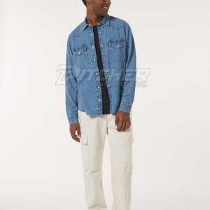 Diseña Tus Propias Camisas Vaqueras de Manga Larga para Hombre - 100% Algodón Transpirable, Servicio Personalizado OEM - Product Image 5