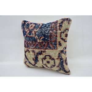 Bohemio Vintage 12x12 pulgadas Beige lana almohada tejida Kantha Patchwork bordado cojín liso decorativo uso del suelo - Product Image 3