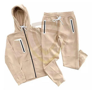 Chándal Informal para Hombre, de Alta Calidad, Transpirable, Cómodo, Lavado Ácido, con Capucha, Color Sólido, 100% Poliéster, Antibacteriano, para Otoño - Product Image 3